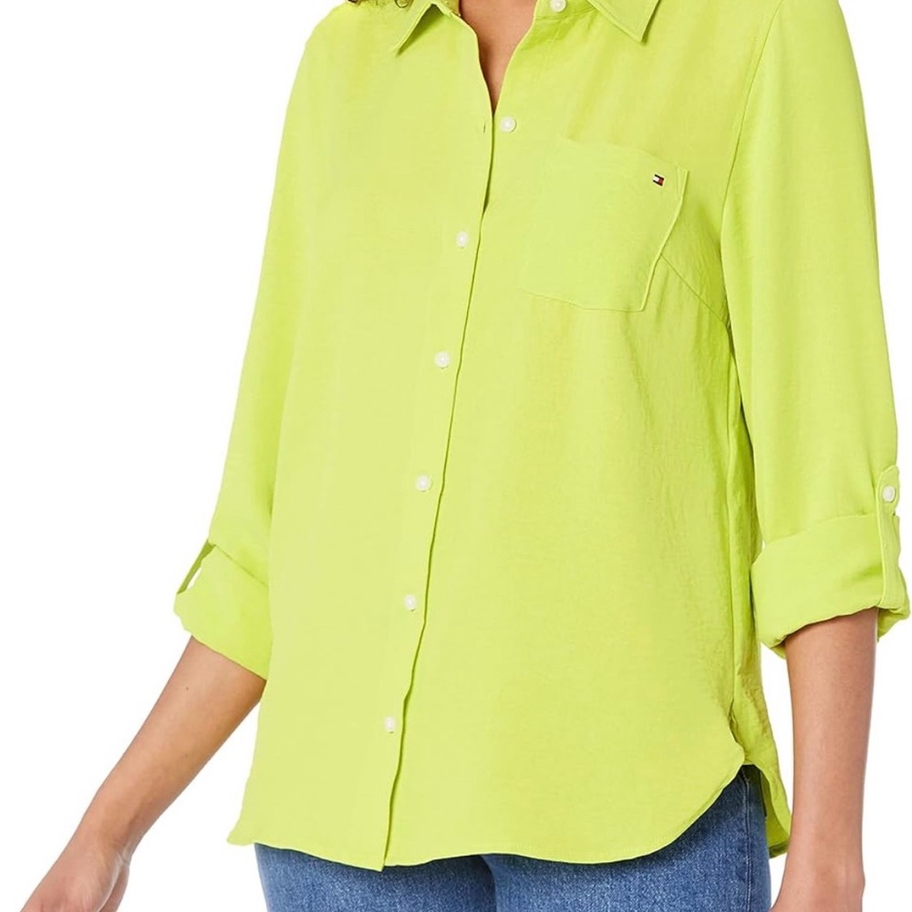 Tommy Hilfiger Bright Lime Button-Down Shirt